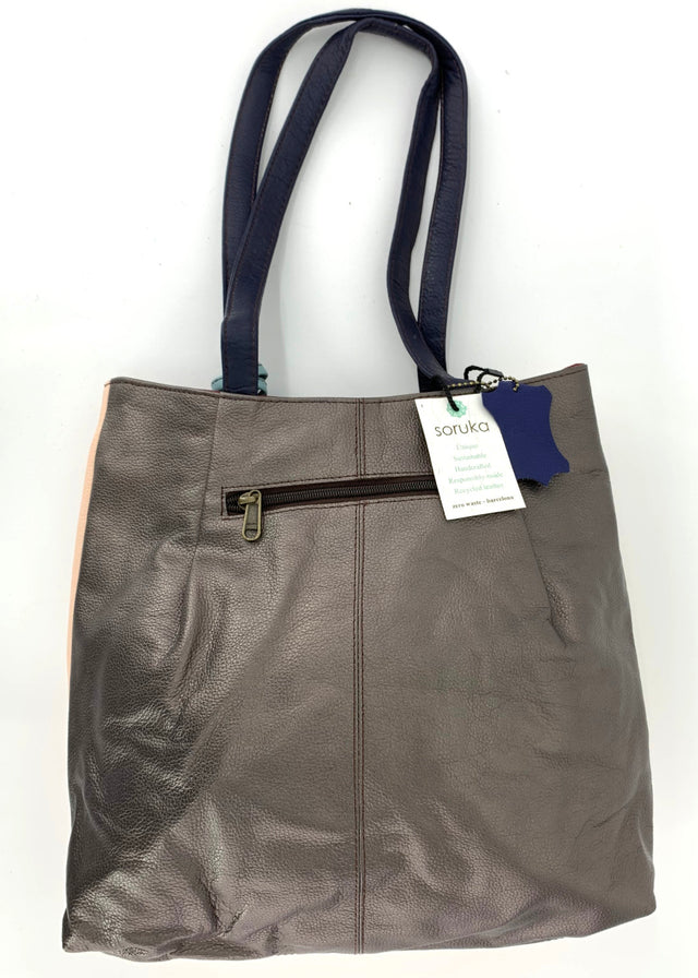 Borsa shopper Celin in pelle riciclata EquoSolidale