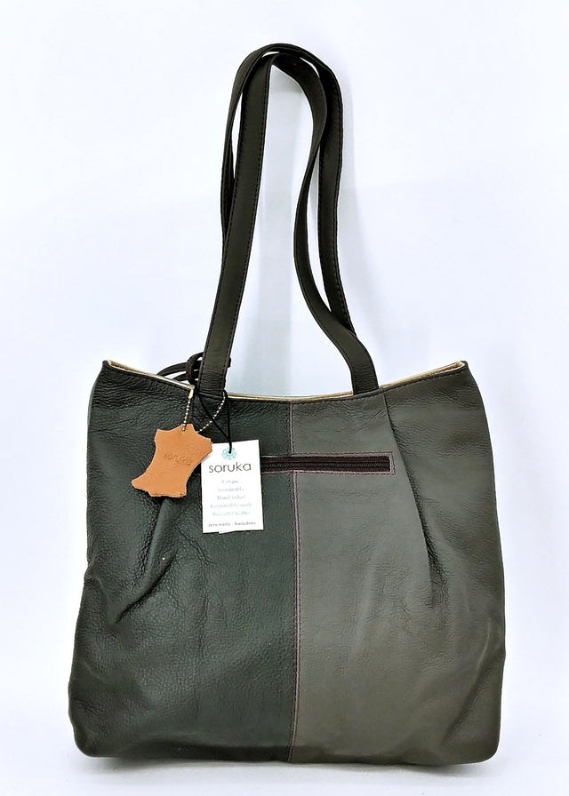 Borsa shopper Celin in pelle riciclata EquoSolidale