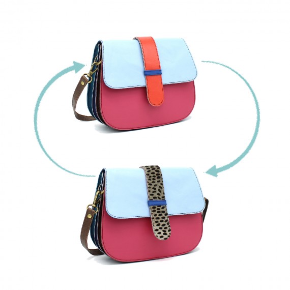 Reversible ONA bag in Fairtrade recycled leather