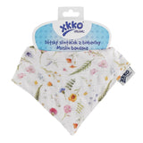 Summer Meadow bandana bib in organic cotton muslin