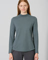 Women's turtleneck sweater in hemp and organic cotton