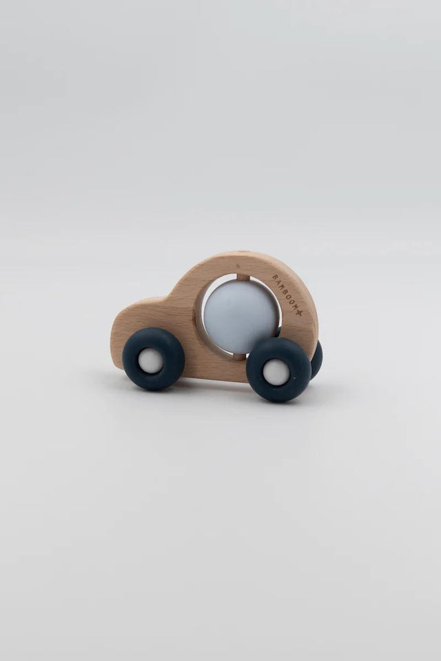 Toy car in Blue and Light Blue Wood and Silicone