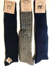 Long thin socks for women and men in Alpaca and Wool