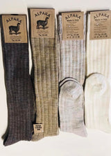 Long thin socks for women and men in Alpaca and Wool