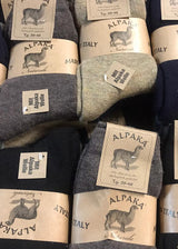 Short terry socks for women and men in Alpaca and Wool