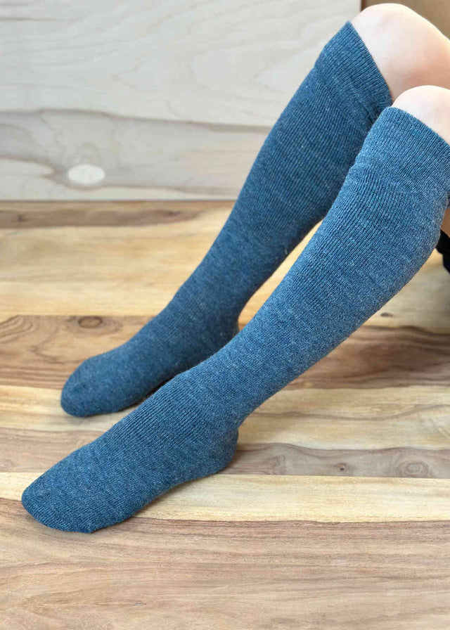 Long terry socks for women and men in Alpaca and Wool