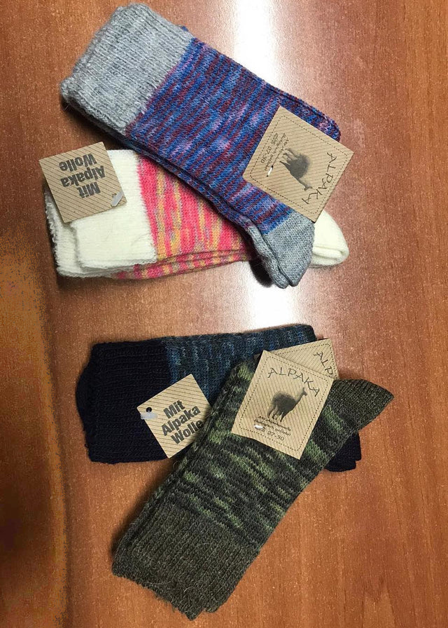 Multicolor Alpaca and Wool socks for children