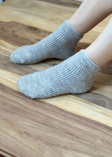 Heavy bootie socks for women in Alpaca and Wool