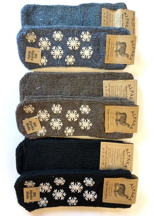 Anti-slip socks for men in Alpaca and Wool