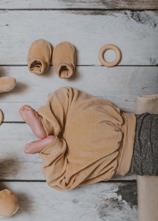 Organic cotton chenille baby trousers