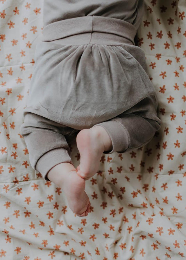 Organic cotton chenille baby trousers