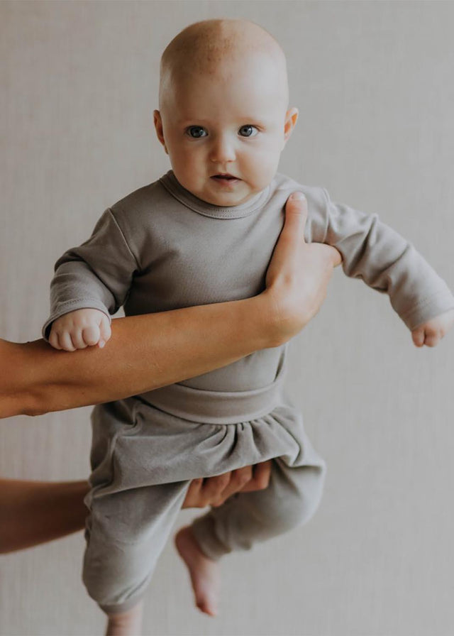 Organic cotton chenille baby trousers