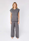 Wide women's lounge trousers in pure merino wool