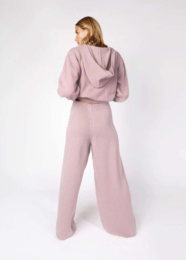 Wide women's lounge trousers in pure merino wool