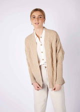 Brome women's cardigan wool cotton cashmere silk blend