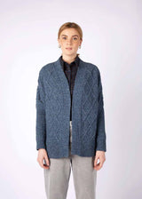 Brome women's cardigan wool cotton cashmere silk blend