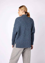 Cardigan Brome da donna misto lana cotone cashmere seta