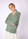 Brome women's cardigan wool cotton cashmere silk blend