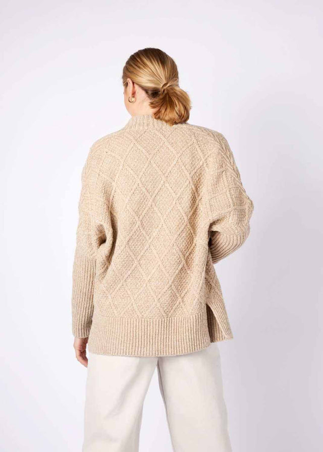 Brome women's cardigan wool cotton cashmere silk blend