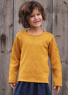 Twist sweater for girls in pure organic merino wool