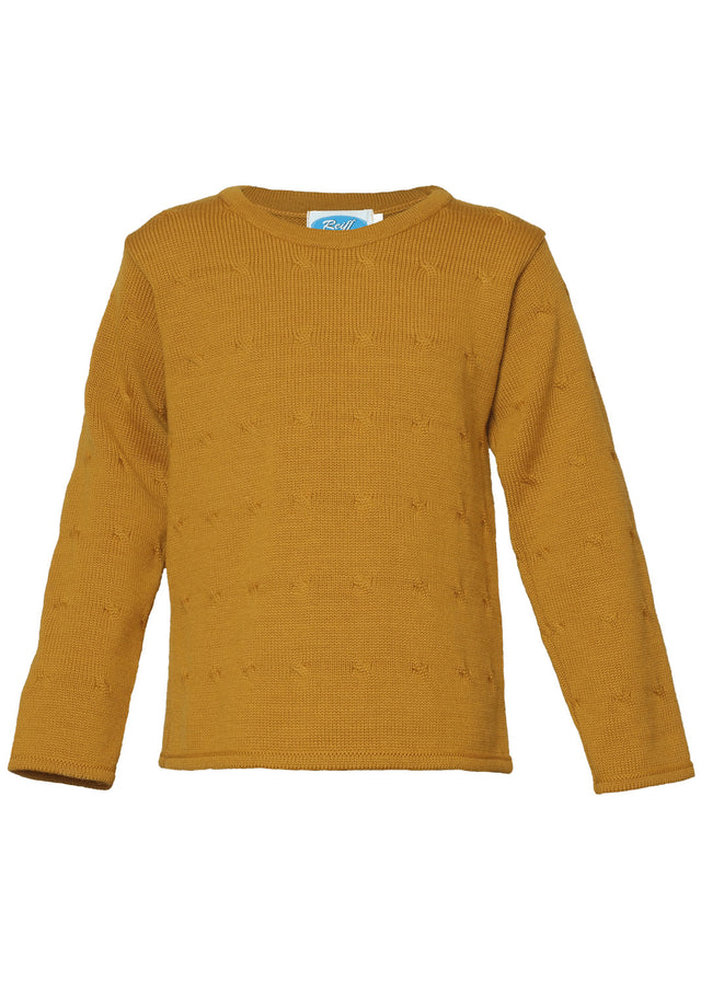 Twist sweater for girls in pure organic merino wool