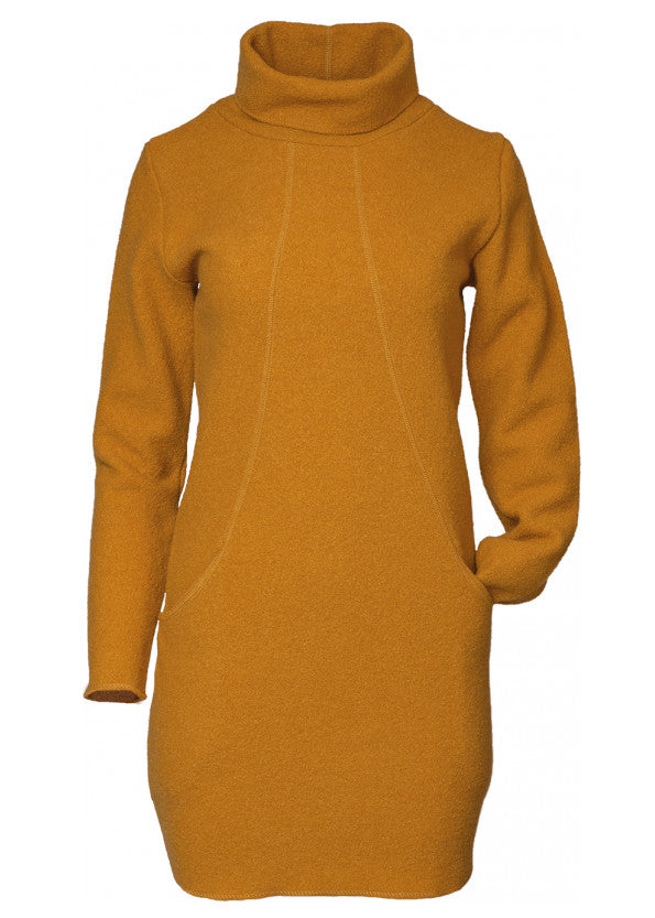 Sophie dress for women in pure organic boiled wool