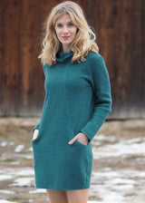 Sophie dress for women in pure organic boiled wool