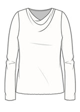 BLUSBAR draped women's sweater in pure merino wool