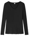 BLUSBAR V-neck sweater for women in pure merino wool