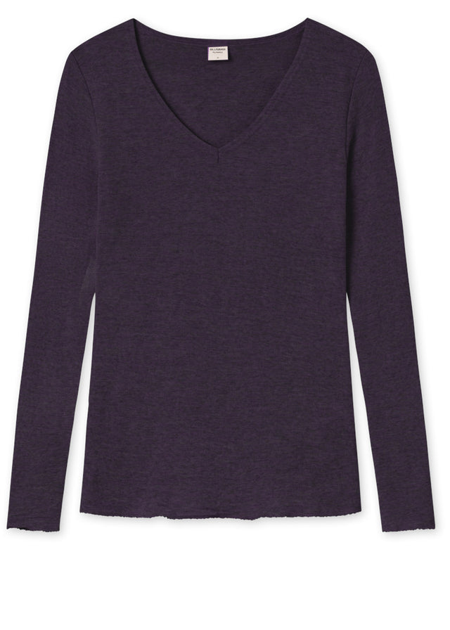 BLUSBAR V-neck sweater for women in pure merino wool