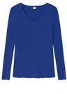 BLUSBAR V-neck sweater for women in pure merino wool