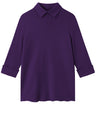 BLUSBAR sweater with collar for women in pure merino wool