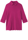 BLUSBAR sweater with collar for women in pure merino wool