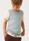 Fred children's vest in pure merino wool