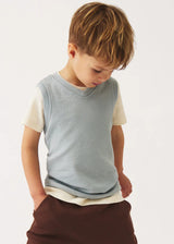 Fred children's vest in pure merino wool