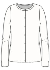 BLUSBAR crew-neck cardigan for women in pure merino wool