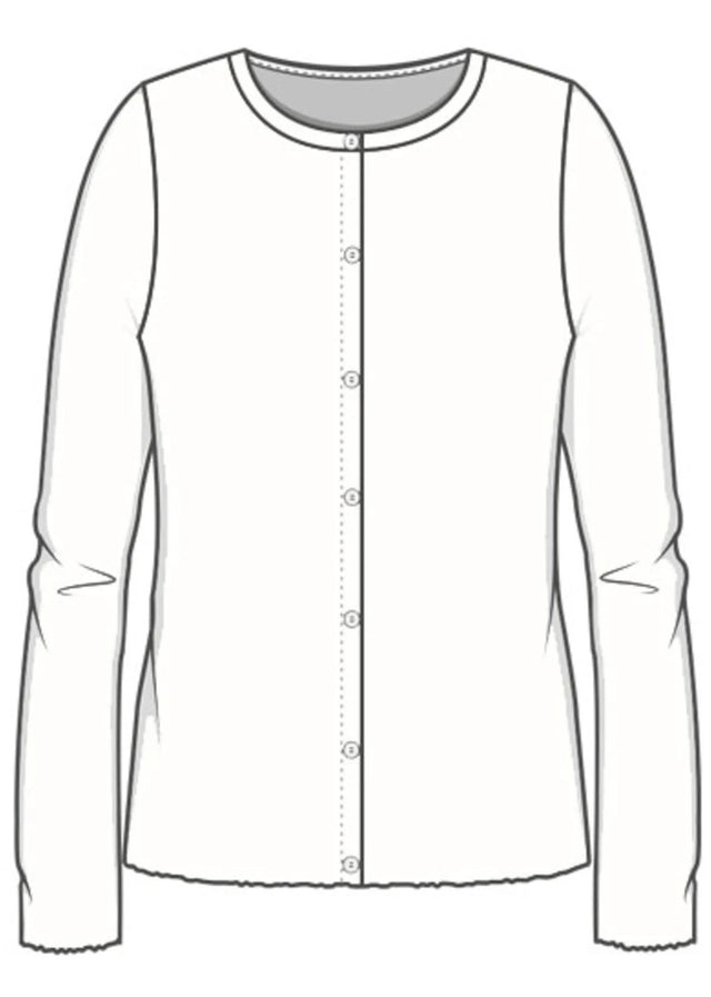 BLUSBAR crew-neck cardigan for women in pure merino wool