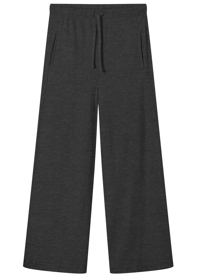 Pantaloni Palazzo OWN da donna in pura lana fuori e cotone sulla pelle