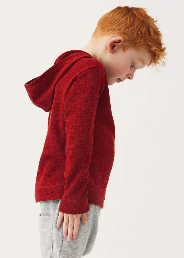 Maglia Noah con cappuccio per bambini in pura lana merinos