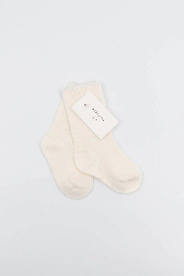 Ribbed socks for children in Bamboo