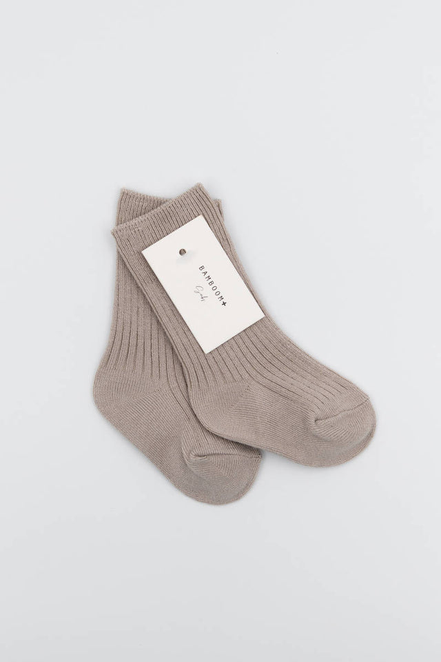 Ribbed socks for children in Bamboo