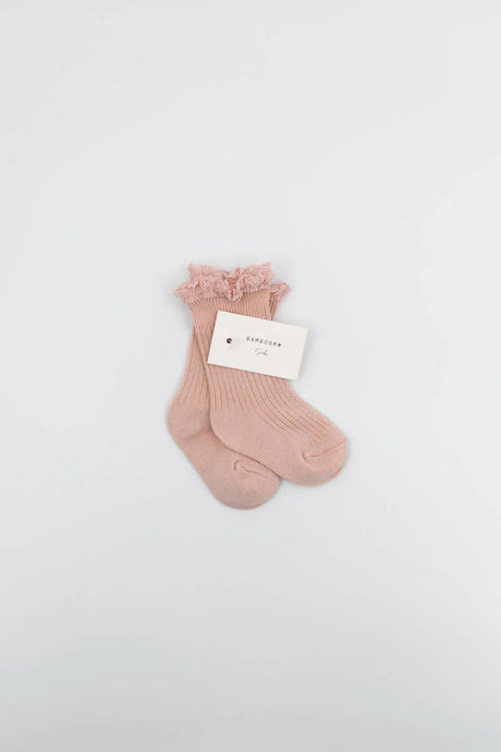 Baby Girl Socks with Bamboo Lace