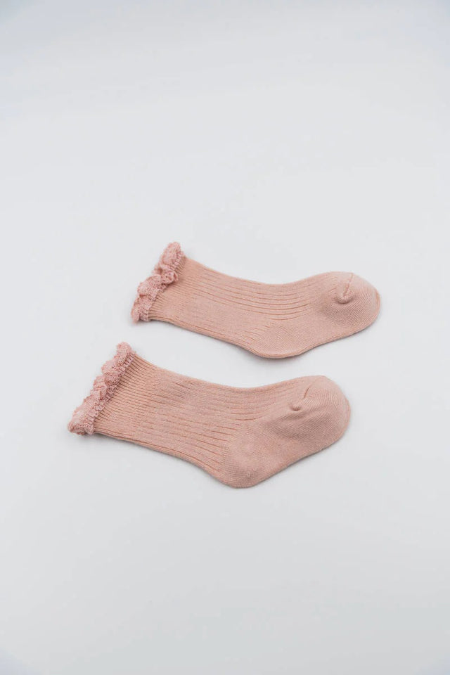 Baby Girl Socks with Bamboo Lace