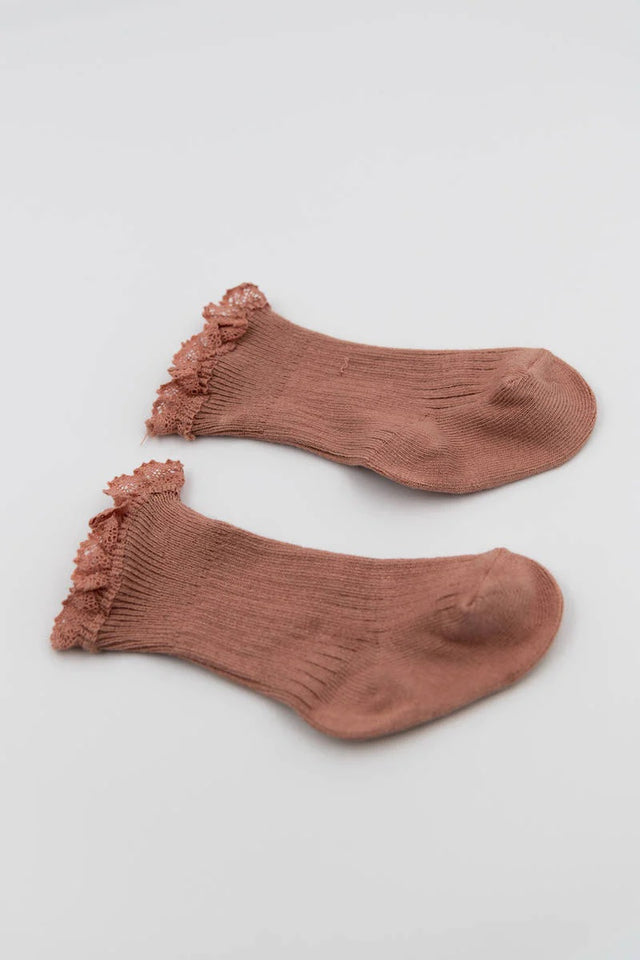 Baby Girl Socks with Bamboo Lace