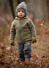 Children's overalls in organic boiled wool