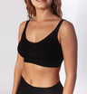 Bra with removable padding in beech vegetable fibre