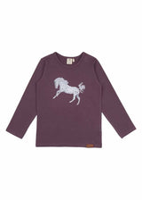 Maglia Mono Schimmel Horses per bambine in cotone biologico