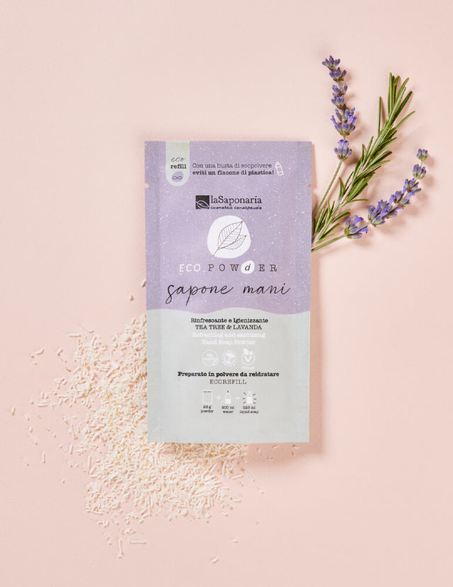 Sapone mani in polvere igienizzante - Tea Tree & Lavanda