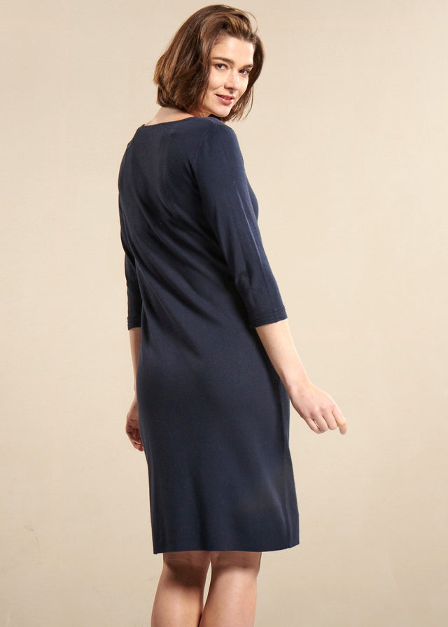 Kokon women's knitted dress in pure merino wool