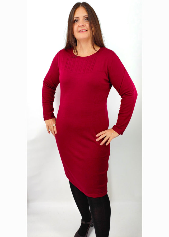 Kokon women's knitted dress in pure merino wool